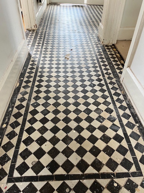 Edwardian tiled floor repair