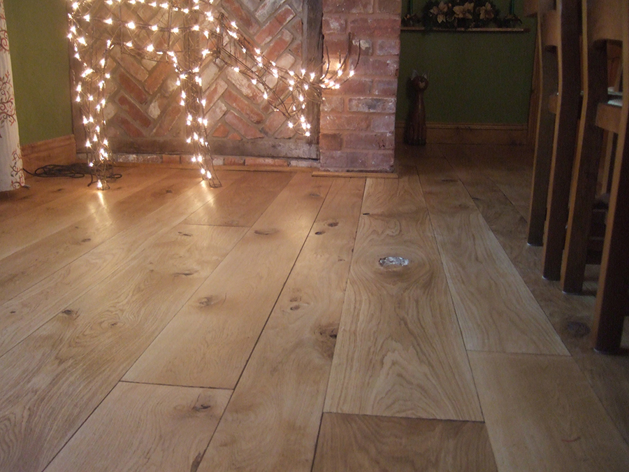 Oak floor boards