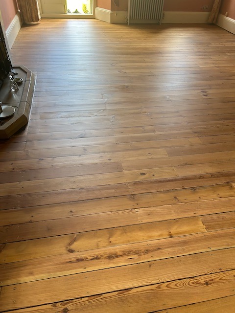 Victorian Pitch pine floor repair